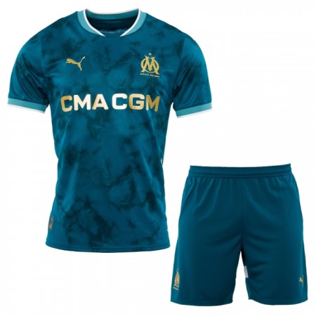 Olympique de Marseille Fodboldtrøjer Børn Udebane 2024-25 Kort ærmer